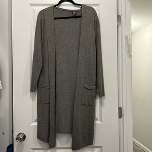 Long knit cardigan
